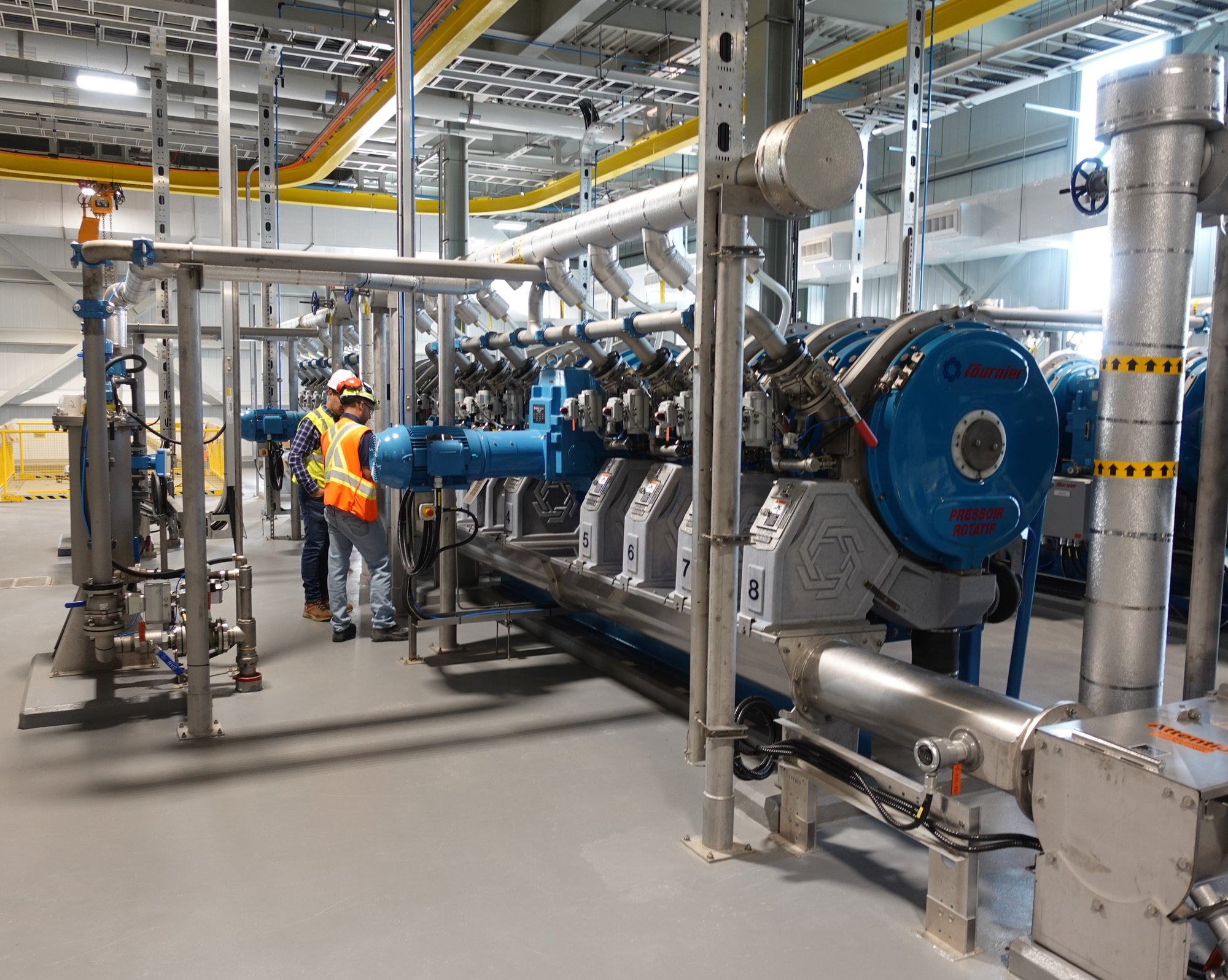 Rotary Press Installation at Canadian Wastewater treatment plant